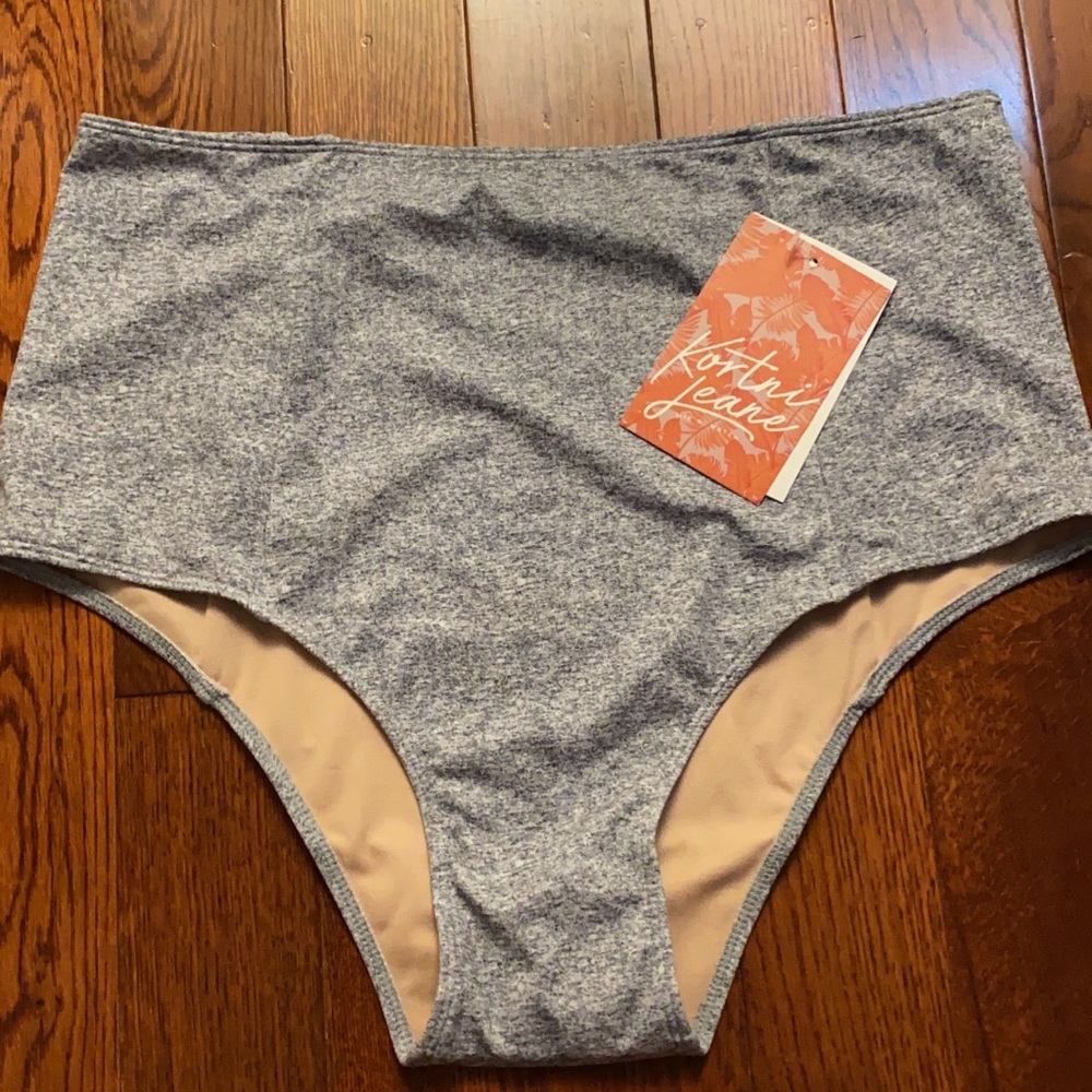 NWT Kortni Jeane High Cut Bottoms Gray